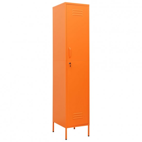 Armoire à casiers Orange 35x46x180 cm Acier