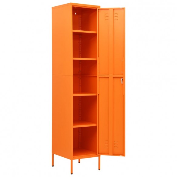 Armoire à casiers Orange 35x46x180 cm Acier