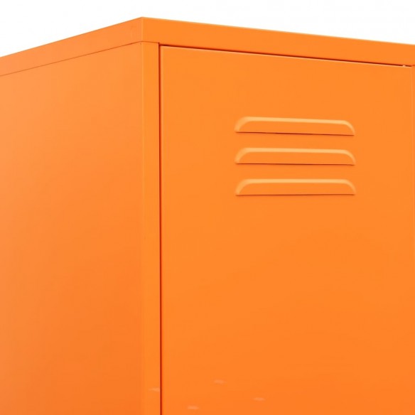 Armoire à casiers Orange 35x46x180 cm Acier