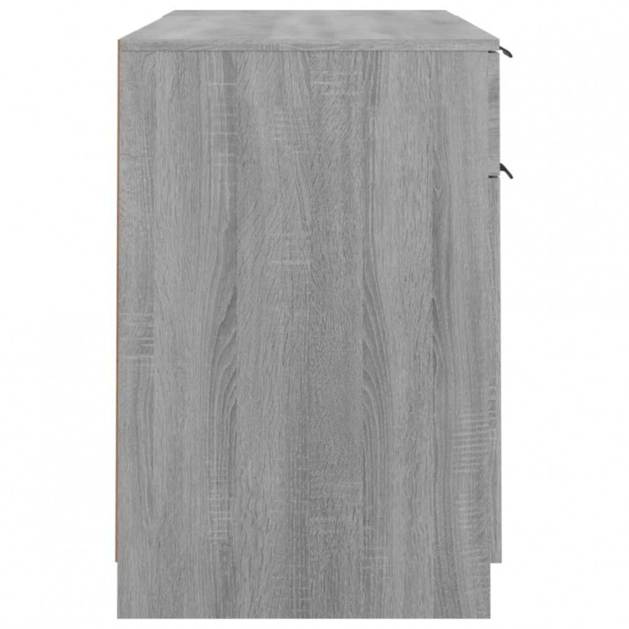 Bureau avec armoire latérale Sonoma gris 