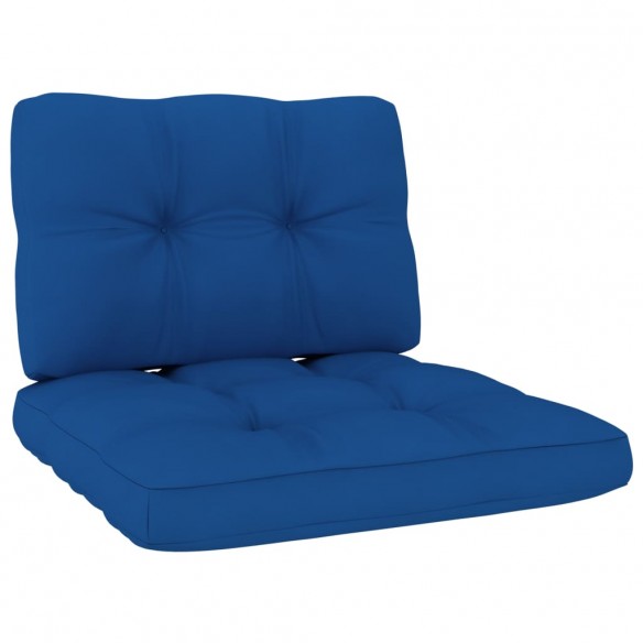 Chaise de jardin avec coussins bleu royal Bois de pin imprégné