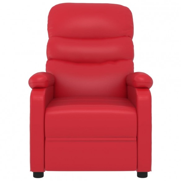 Fauteuil de massage électrique Rouge Similicuir