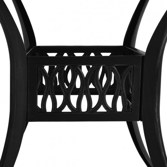 Table de jardin Noir 90x90x74 cm Aluminium coulé