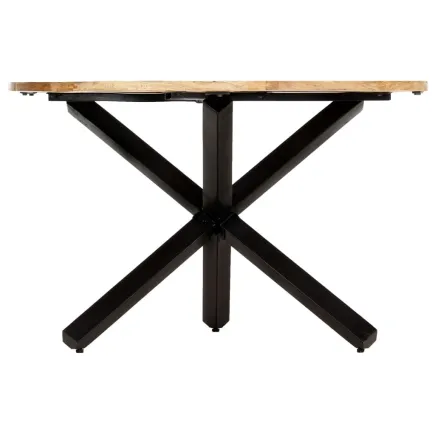 Table de salle à manger Rond 120x76 cm Bois de manguier massif 2