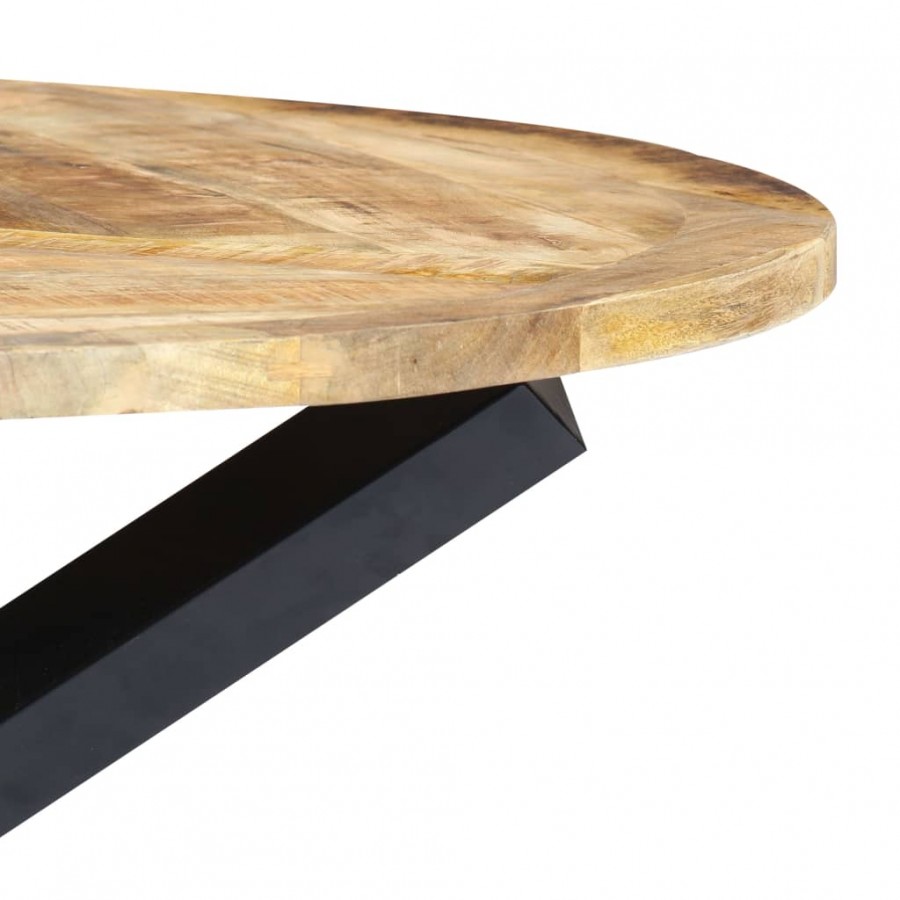Table de salle à manger Rond 120x76 cm Bois de manguier massif