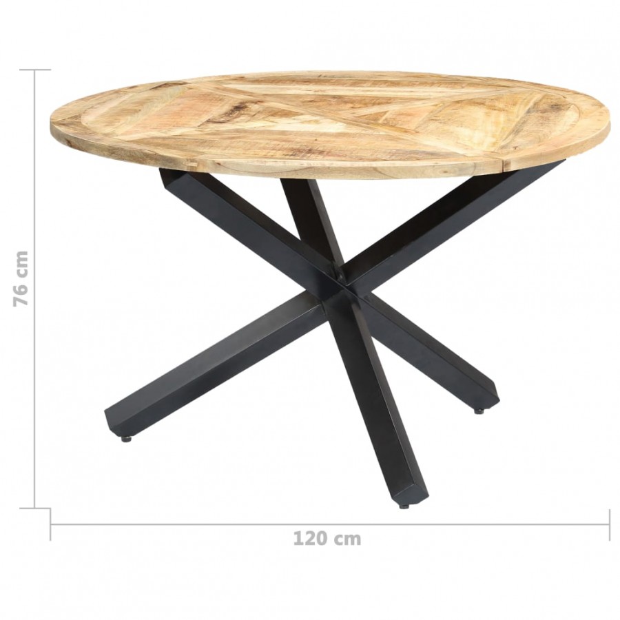 Table de salle à manger Rond 120x76 cm Bois de manguier massif