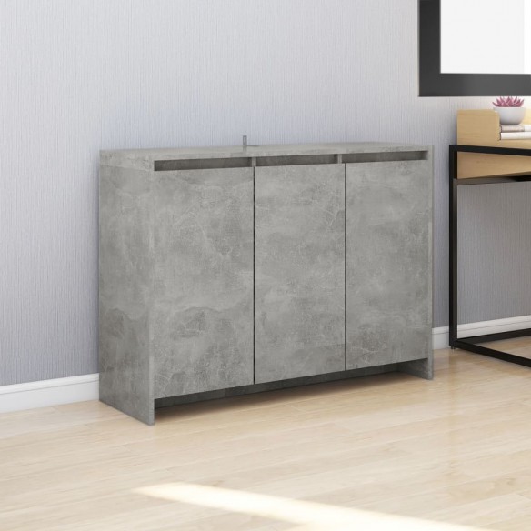 Buffet Gris béton 102x33x75 cm Aggloméré