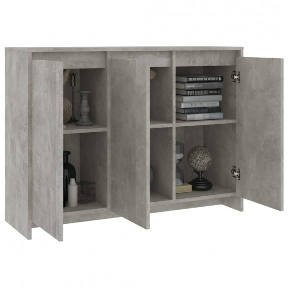 Buffet Gris béton 102x33x75 cm Aggloméré