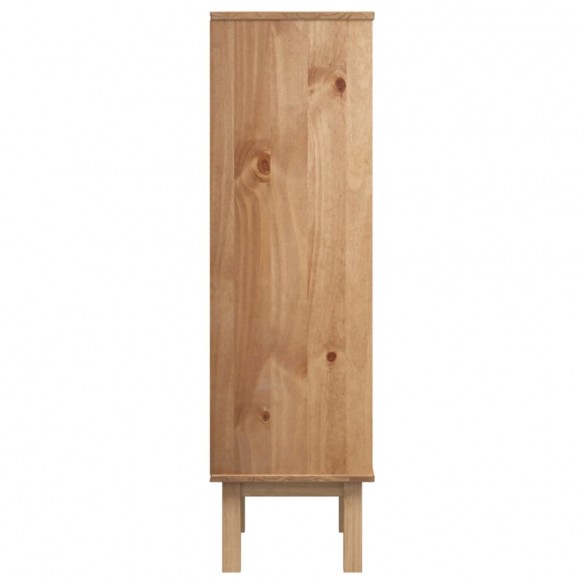 Armoire à chaussures OTTA avec 3 tiroirs Marron Bois massif pin