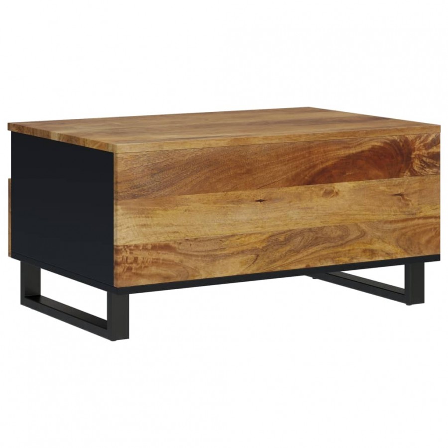 Table basse 80x54x40 cm Bois de manguier solide et d'ingénierie Table basse 80x54x40 cm Bois de manguier solide et d'ingénierie
