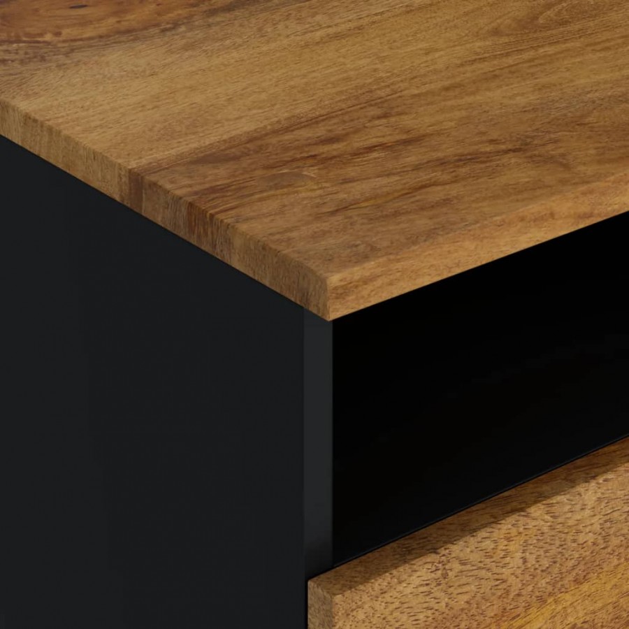 Table basse 80x54x40 cm Bois de manguier solide et d'ingénierie Table basse 80x54x40 cm Bois de manguier solide et d'ingénierie