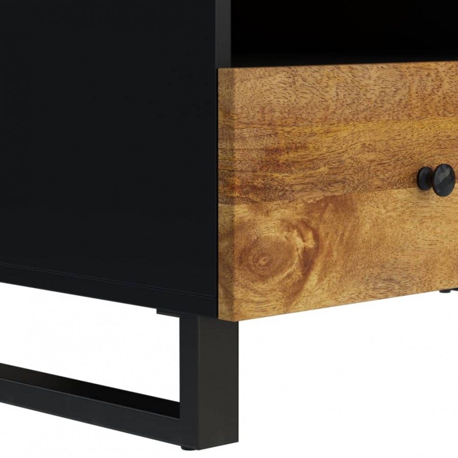 Table basse 80x54x40 cm Bois de manguier solide et d'ingénierie Table basse 80x54x40 cm Bois de manguier solide et d'ingénierie