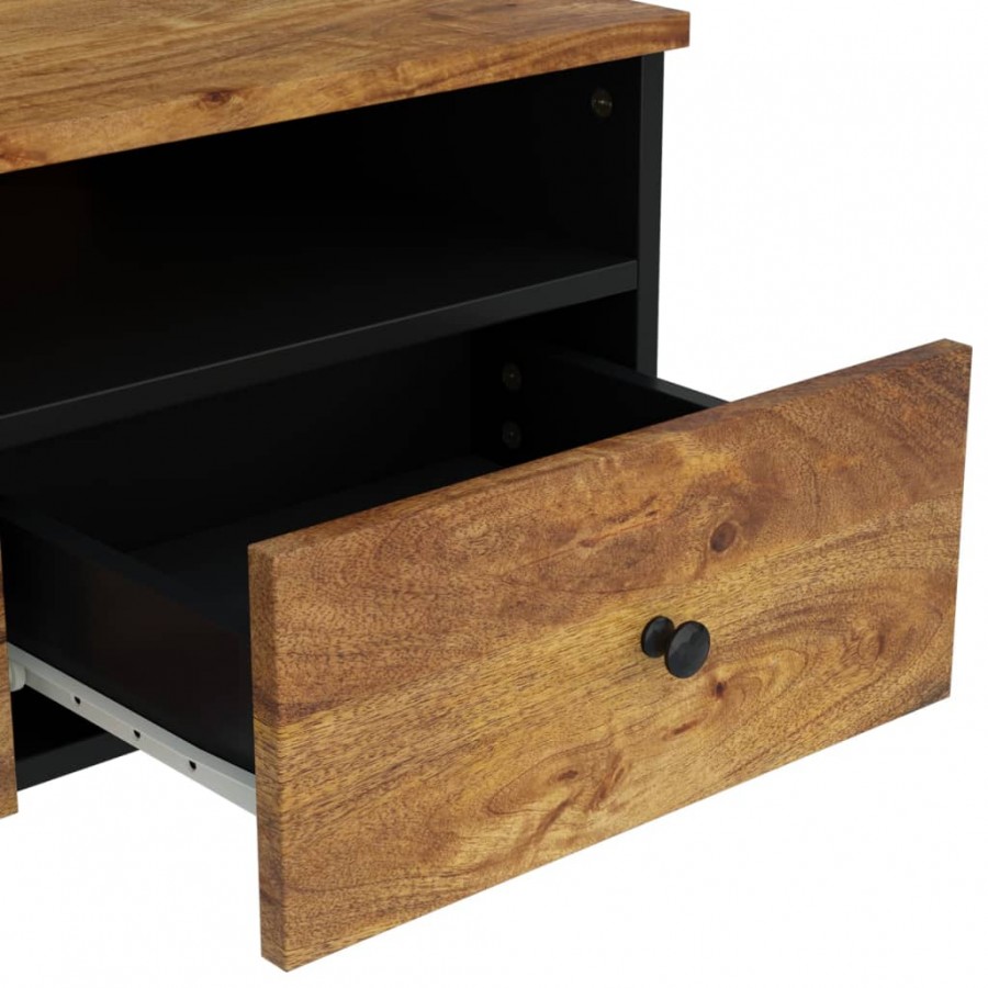 Table basse 80x54x40 cm Bois de manguier solide et d'ingénierie Table basse 80x54x40 cm Bois de manguier solide et d'ingénierie