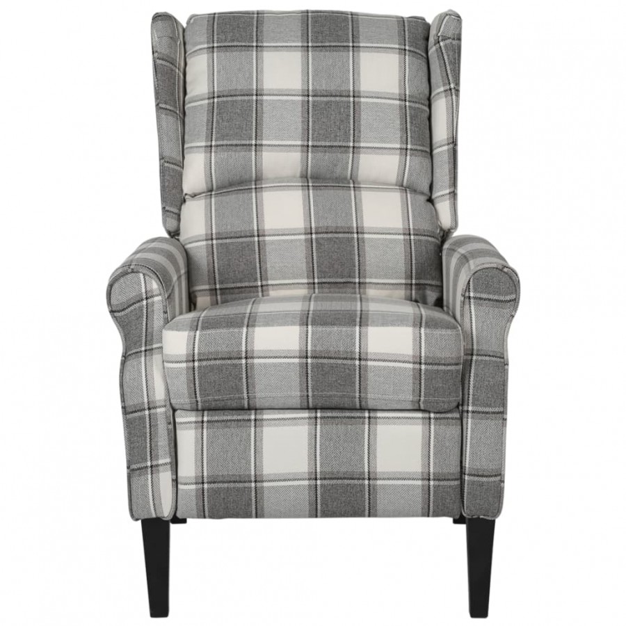 Fauteuil de massage inclinable gris blanc tissu Fauteuil de massage inclinable gris blanc tissu