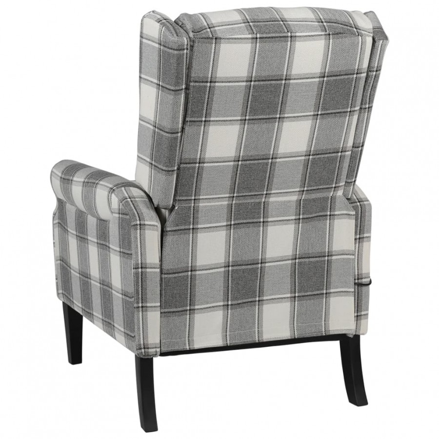 Fauteuil de massage inclinable gris blanc tissu Fauteuil de massage inclinable gris blanc tissu
