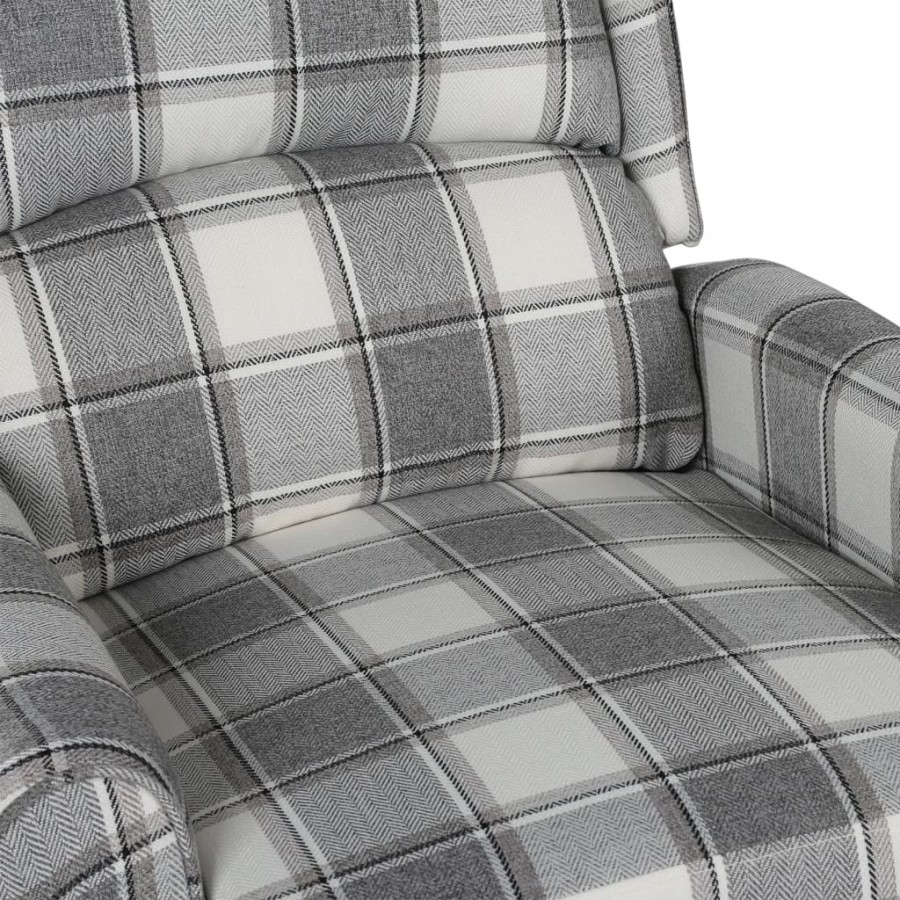 Fauteuil de massage inclinable gris blanc tissu Fauteuil de massage inclinable gris blanc tissu