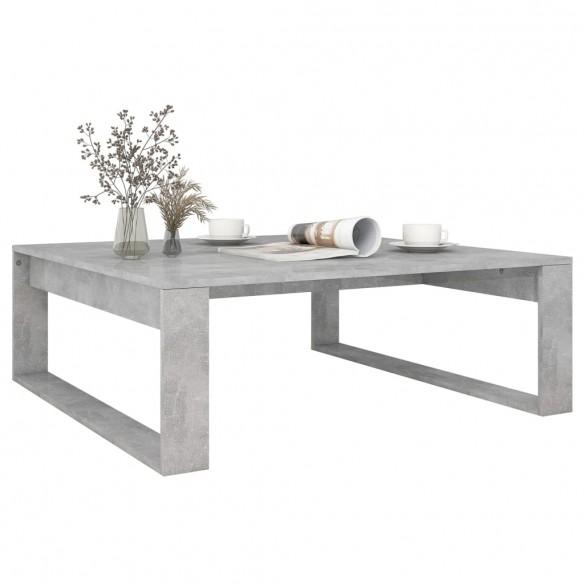 Table basse Gris béton 100x100x35 cm Aggloméré