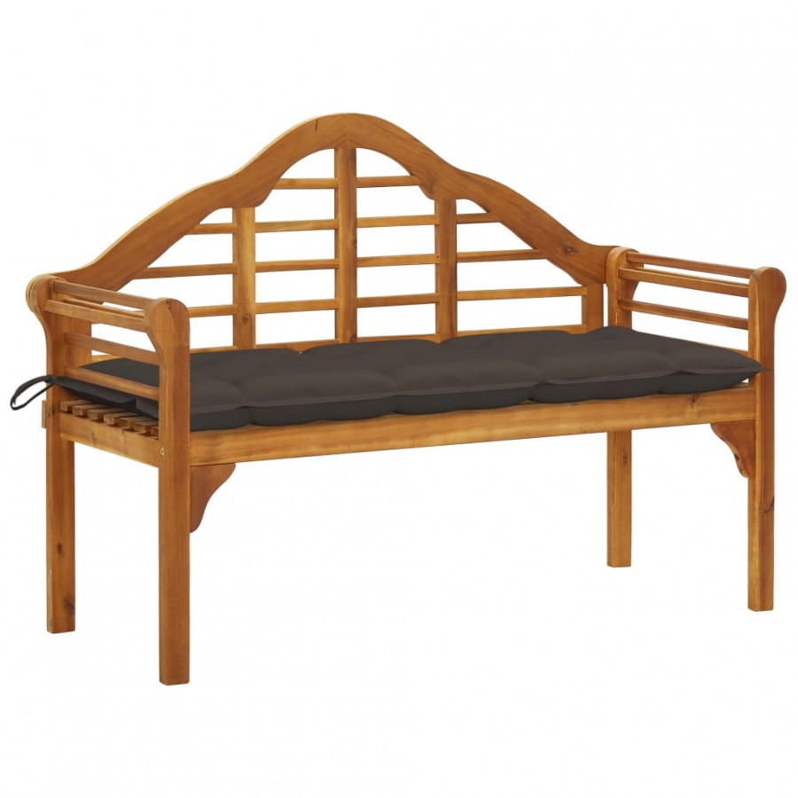 Banc de jardin avec coussin 135 cm Bois d'acacia massif