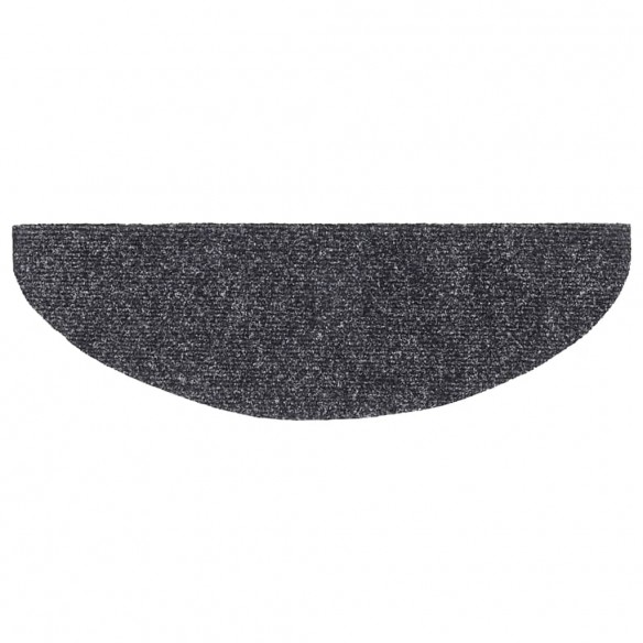 Tapis autoadhésifs de marches 5 pcs Gris foncé 65x21x4 cm