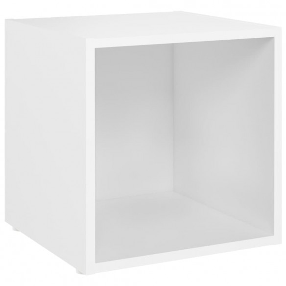 Meubles TV 2 pcs Blanc 37x35x37 cm Aggloméré