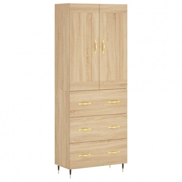 Buffet haut Chêne sonoma 69,5x34x180 cm Bois d'ingénierie