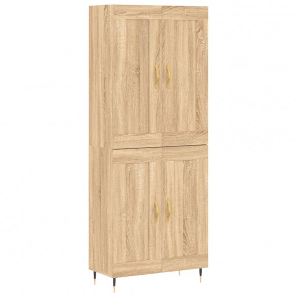 Buffet haut Chêne sonoma 69,5x34x180 cm Bois d'ingénierie