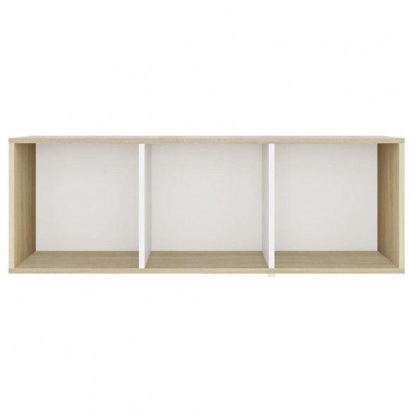 Meubles TV 4 pcs Blanc et chêne sonoma 107x35x37 cm Aggloméré