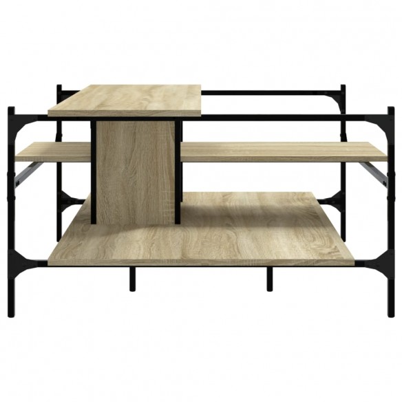 Table basse chêne sonoma 100x100x48,5 cm bois d'ingénierie