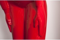 Statut géant design en polyrésine coloris rouge laqué