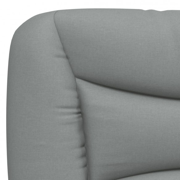 Coussin de tête de lit gris clair 100 cm tissu