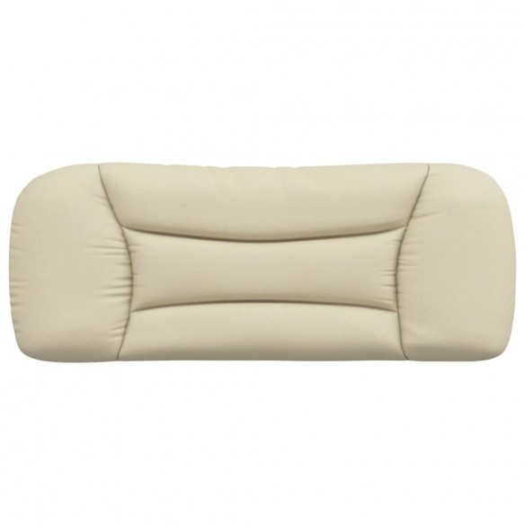 Coussin de tête de lit crème 100 cm tissu