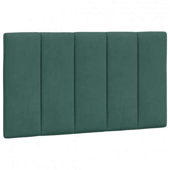 Coussin de tête de lit vert foncé 90 cm velours