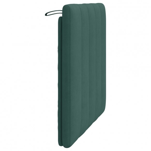 Coussin de tête de lit vert foncé 90 cm velours