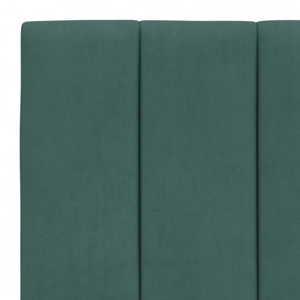 Coussin de tête de lit vert foncé 90 cm velours