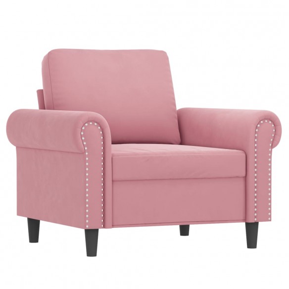 Fauteuil Rose 60 cm Velours