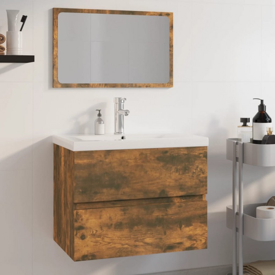 Meubles de salle de bain Chêne fumé Bois d'ingénierie