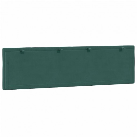 Coussin de tête de lit vert foncé 180 cm velours