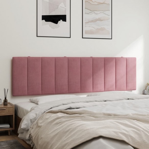 Coussin de tête de lit rose 180 cm velours