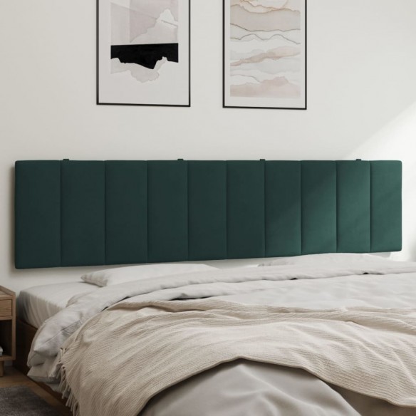 Coussin de tête de lit vert foncé 200 cm velours