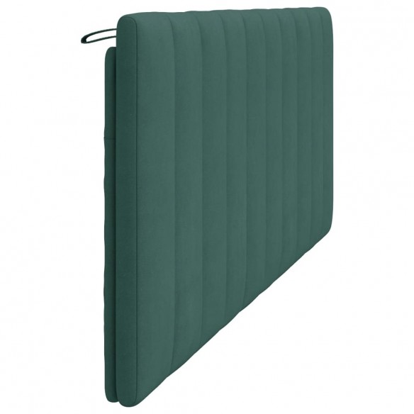 Coussin de tête de lit vert foncé 200 cm velours