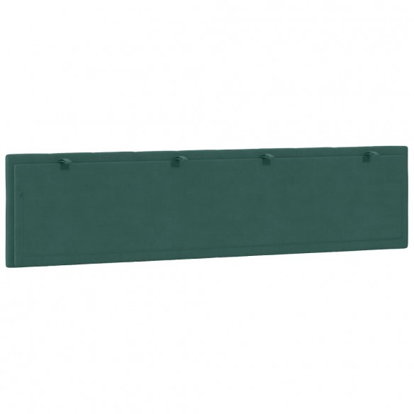 Coussin de tête de lit vert foncé 200 cm velours