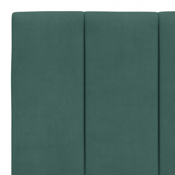 Coussin de tête de lit vert foncé 200 cm velours