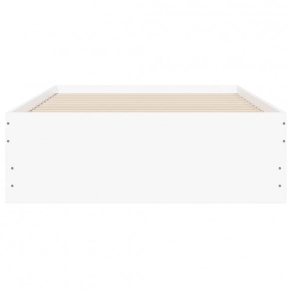 Cadre de lit avec tiroirs blanc 90x200 cm bois d'ingénierie