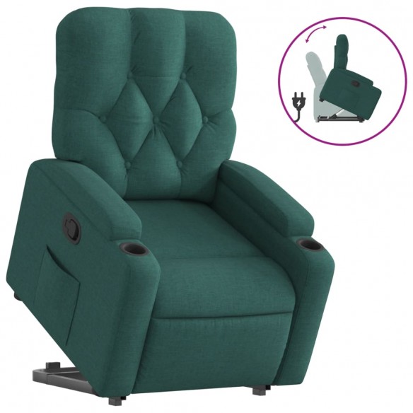 Fauteuil inclinable vert foncé tissu