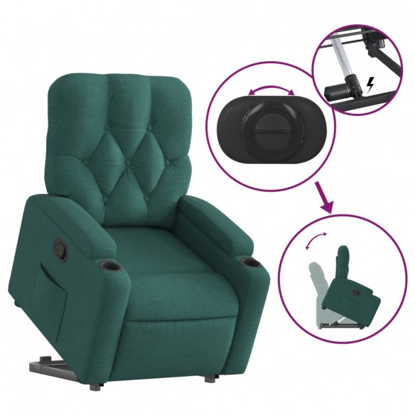 Fauteuil inclinable vert foncé tissu