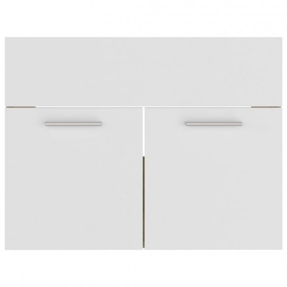 Armoire d'évier Blanc et chêne sonoma 60x38,5x46 cm Aggloméré