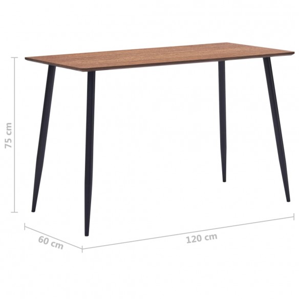 Table de salle à manger Marron 120x60x75 cm