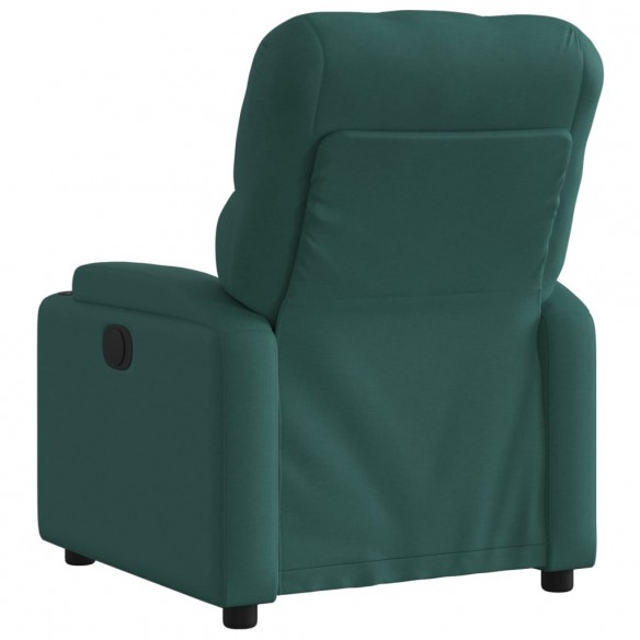 Fauteuil inclinable électrique Vert foncé Tissu