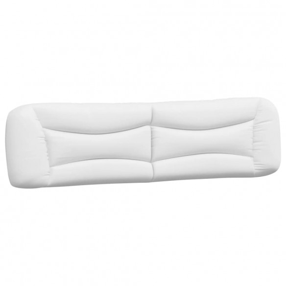 Cadre de lit avec tête de lit Blanc 200x200 cm Similicuir