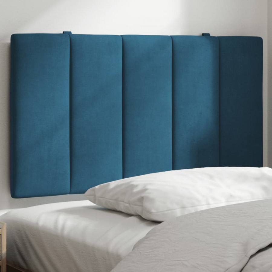 Coussin de tête de lit bleu 80 cm...